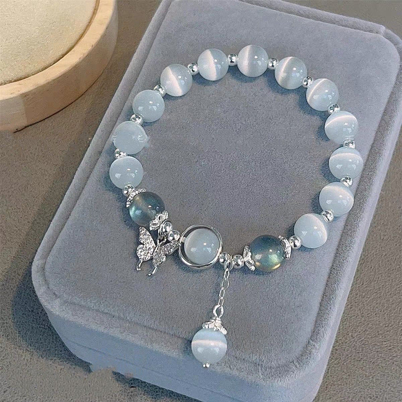 Multi-style cat’s eye and pearl bracelet collection – chic women’s accessories