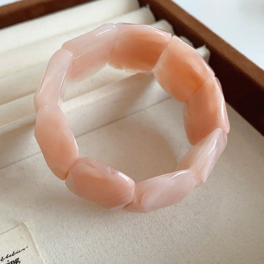 Marbled acrylic wide bangle bracelet in assorted colors – fashion retro chunky design jewelry
