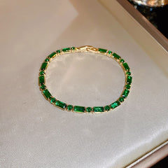Vintage Geometric Zircon Bracelet Series – multiple variations displayed