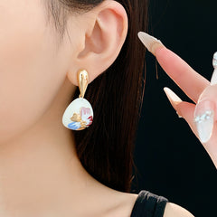 Pastel Bloom Enamel Drop Earrings