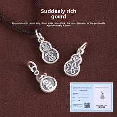 Relic Gleam 999 silver pendant, oxidized vintage finish