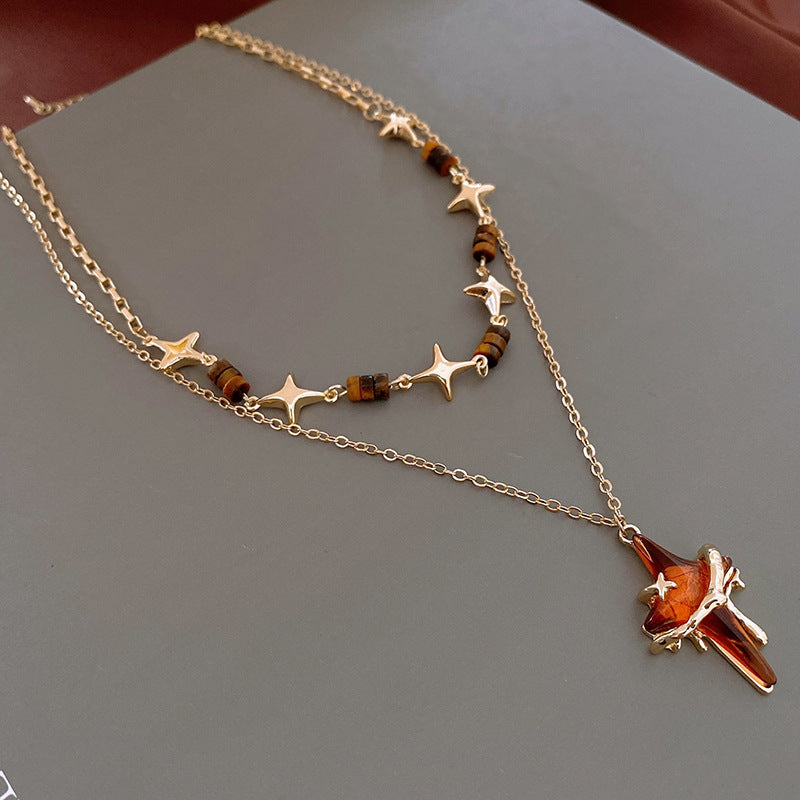 Aurora Gold Collarbone Necklace – Autumn Winter Series