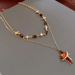 Aurora Gold Collarbone Necklace – Autumn Winter Series