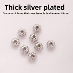 925 Silver Running Rings & Rhinestone Rondelle Spacers