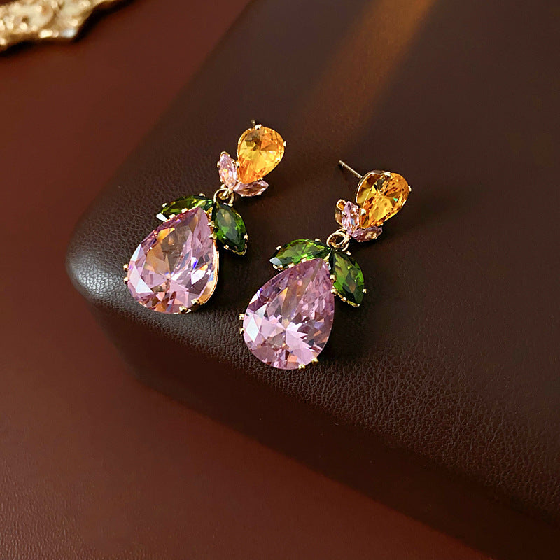 Celestial Leaf Zircon Drop Necklace Set