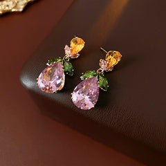 Celestial Leaf Zircon Drop Necklace Set