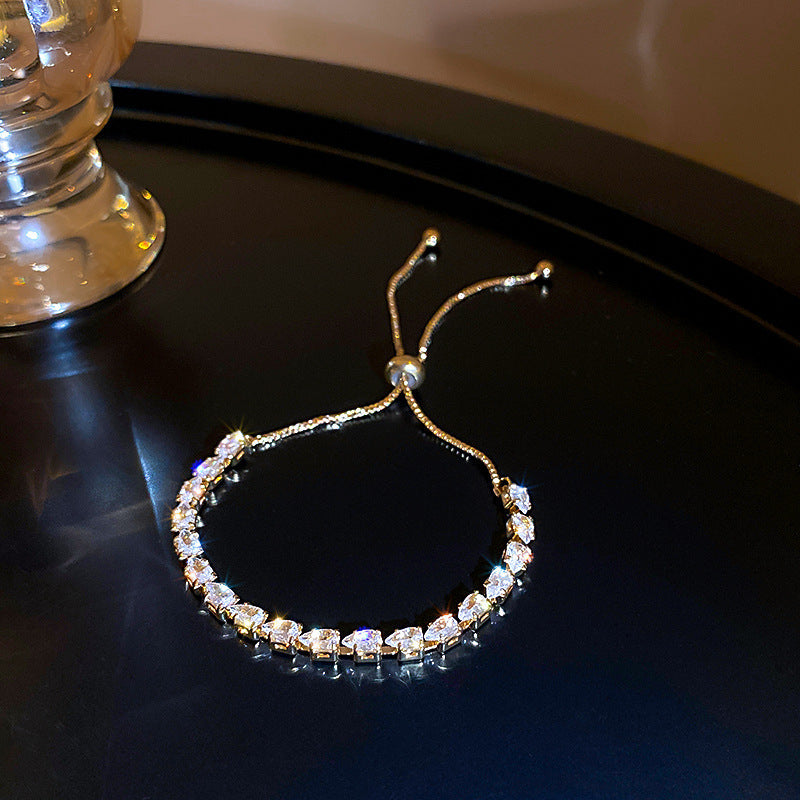 Vintage Geometric Zircon Bracelet Series – Minimalist Chic Elegance