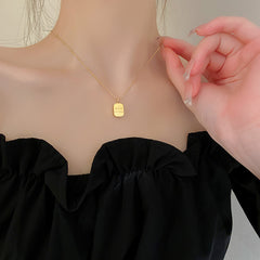 Versatile Minimalist Titanium Steel Pearl Pendant Necklace