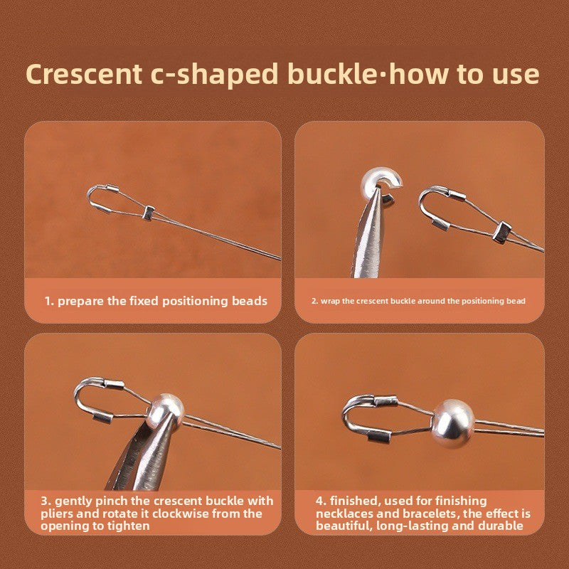 MoonCrest · S925 Crimp Covers (Half-Moon “C” Bead Covers)