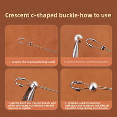 MoonCrest · S925 Crimp Covers (Half-Moon “C” Bead Covers)