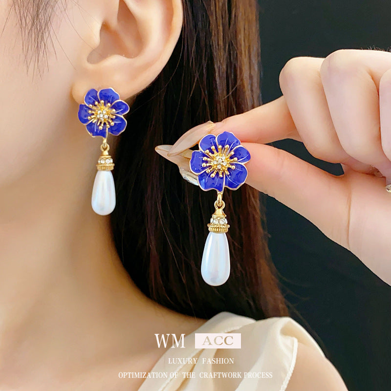Vintage Pearl Stud Earrings Series – Courtly Chic Light Luxury