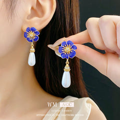 Vintage Pearl Stud Earrings Series – Courtly Chic Light Luxury