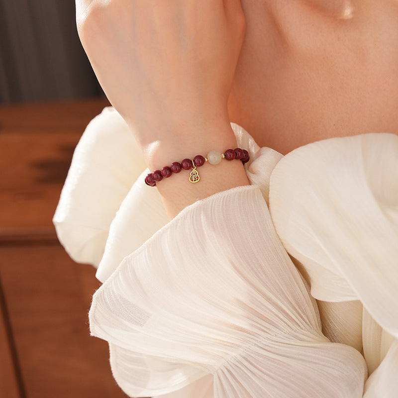 cinnabar beaded bracelet