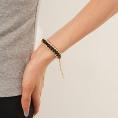 braided pearl crystal bracelet