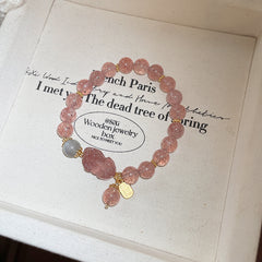 Oriental Crystal Bead Bracelet Series – Natural White & Yellow Gemstones, Retro Chic Elegance