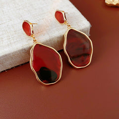 Vintage Oval Tassel Earrings – Light Luxury Court Style Jewelry by Glazenya