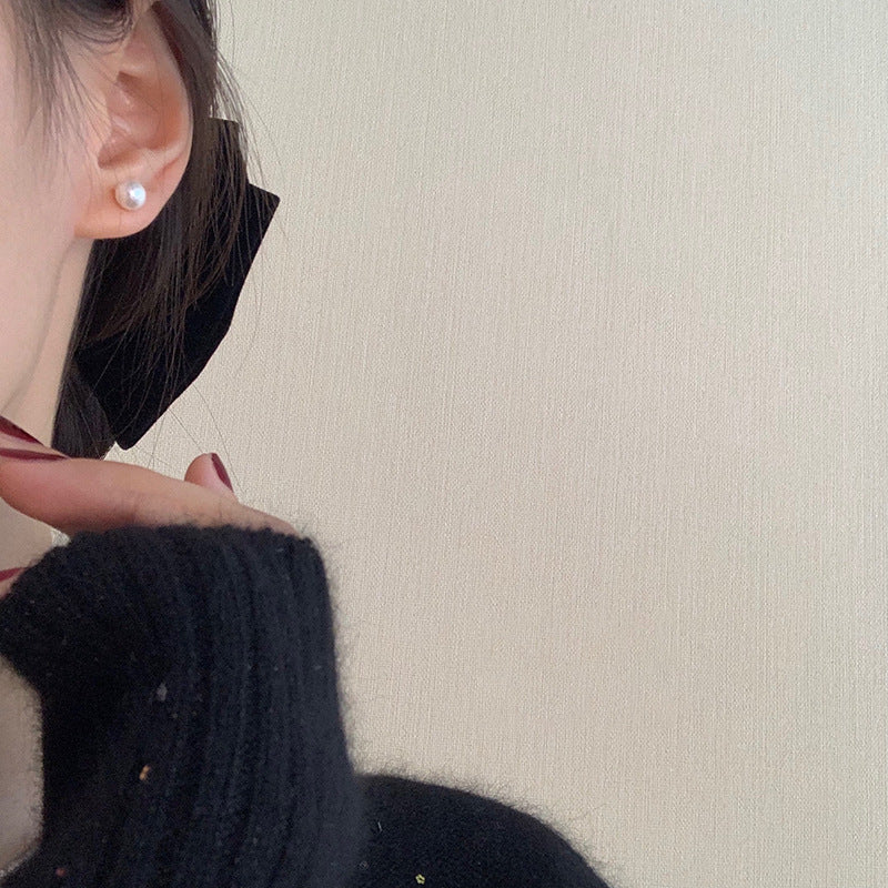 Vintage Pearl Stud Earrings Series – Courtly Chic Light Luxury