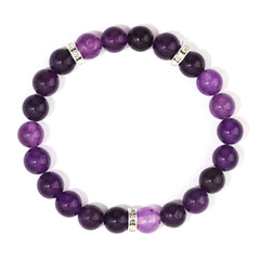 Celestial Halo · Lapis & Gemstone Beaded Bracelet (8mm)