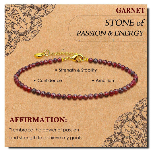 Radiant Intentions · Dainty Gemstone Affirmation Bracelets