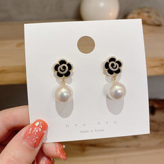 Camellia & Bow Earring Collection – Chic Light Luxury Retro Series