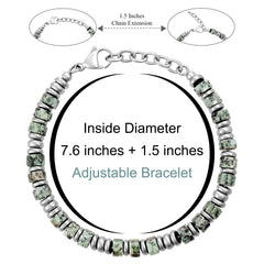 Boho Drift · Natural Stone Disc Chain Bracelets