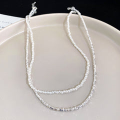 Artificial Silver Fragment Pearl Choker