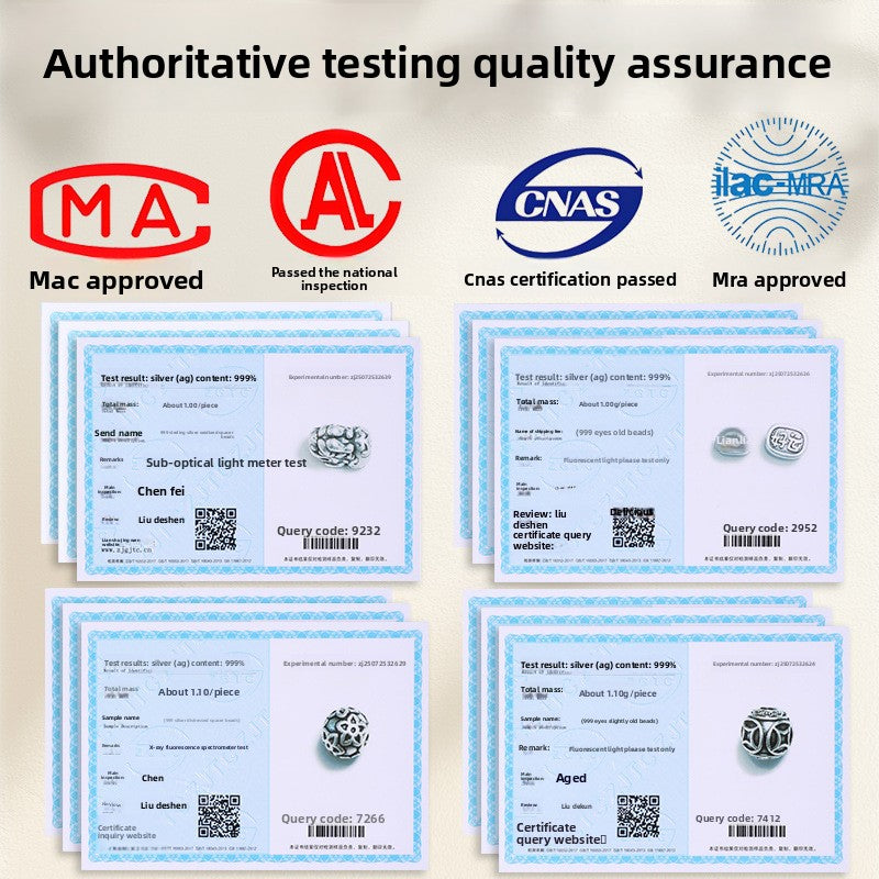 Pure999 Auspice Charms · 999 Silver Beads & Spacers