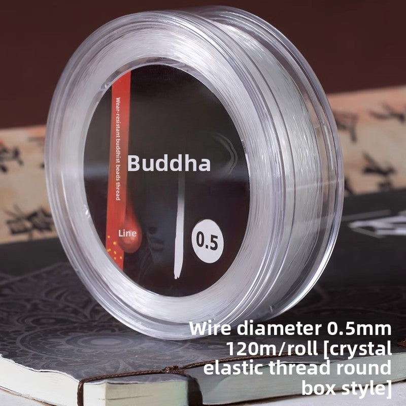 Crystal Elastic Beading Cord – Clear Stretch Jewelry String (0.5–1.5 mm, 5–120 m)