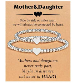 Mommy & Me First-Day Duo · Mother–Daughter Beaded Bracelets