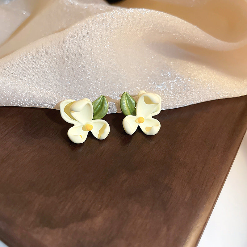Camellia & Bow Earring Collection – Chic Light Luxury Retro Series