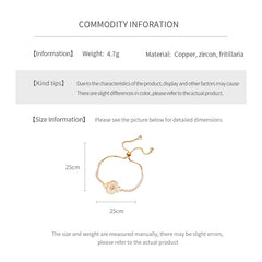 Celestial Cameo Bolo Bracelet with star oval centerpiece and half-tennis zircon row – Glazenya