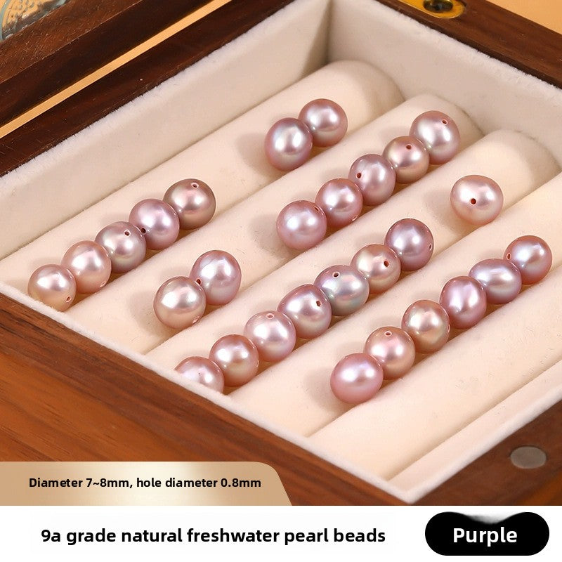 Lavender near-round freshwater pearl loose beads in a bowl — Lavender Mist Freshwater Pearls