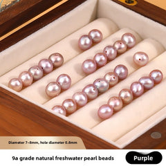 Lavender near-round freshwater pearl loose beads in a bowl — Lavender Mist Freshwater Pearls