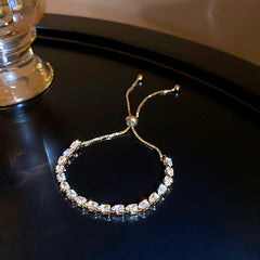 Vintage Geometric Zircon Bracelet Series – multiple variations displayed