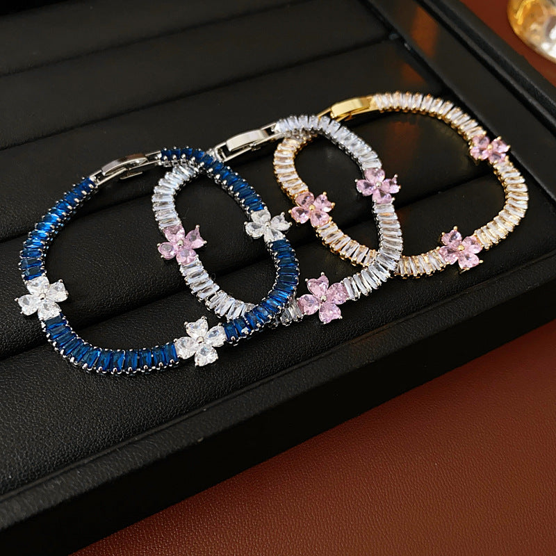 Petal Sparkle Tennis Bracelet