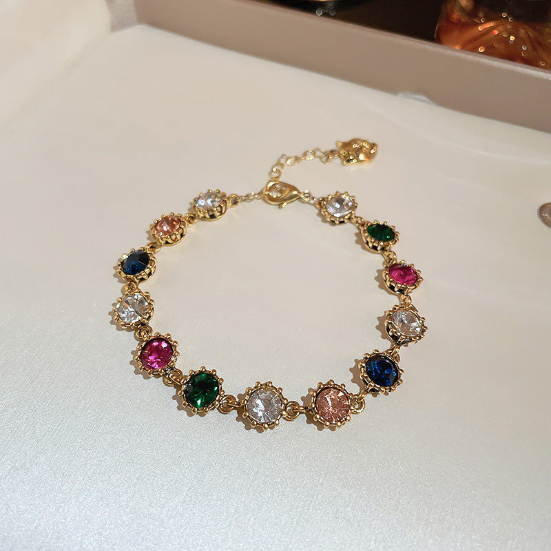 Crystal Bloom Bracelet Series – multiple floral variations displayed