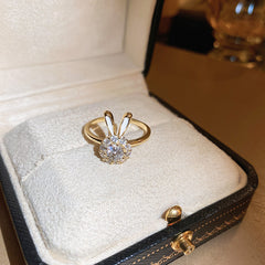 Baroque Pearl Tulip Open Ring – Korean Sweet Chic Series