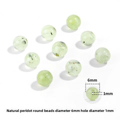 Apple-green prehnite round beads, translucent polish, assorted 6–10 mm — Apple Dew.