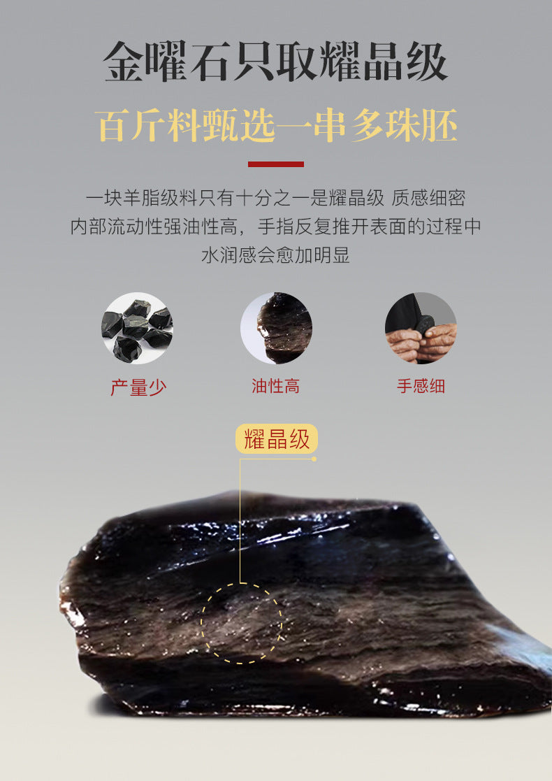 Serene Aegis – Obsidian & Hetian Jade Birth Buddha