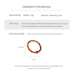 Cinnamon Glow Bead Bracelet with warm earthy tones and focal bead – Glazenya jewelry