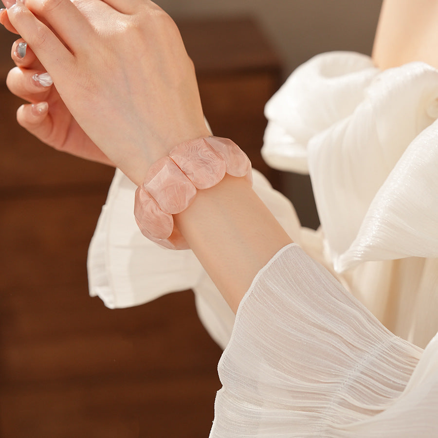 Marbled Elegance Acrylic Bangle