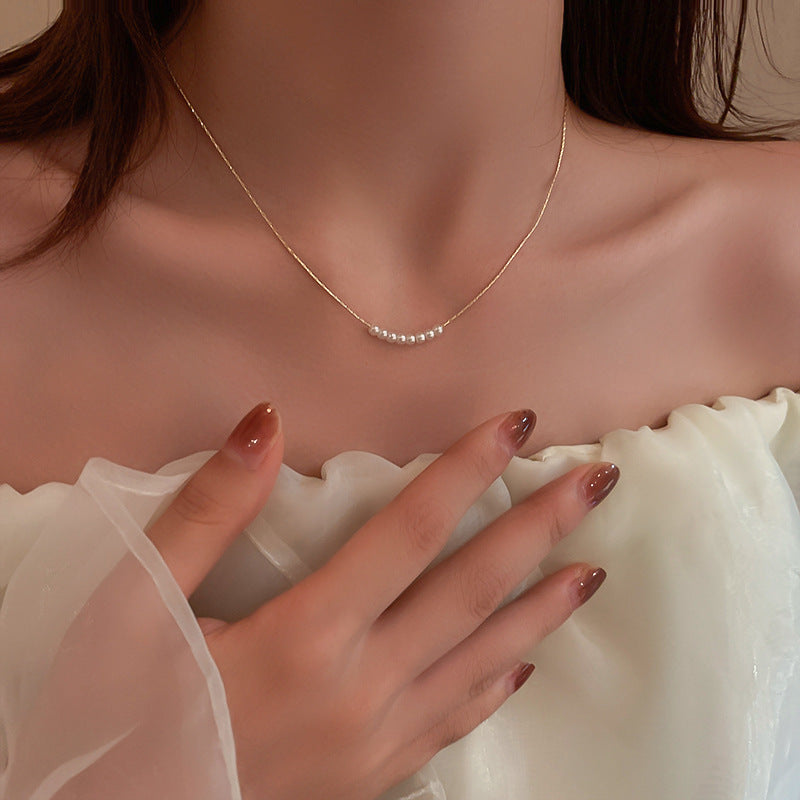Pearl Heart Necklace Series – multiple double-layer variations displayed