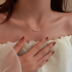 Pearl Heart Necklace Series – multiple double-layer variations displayed