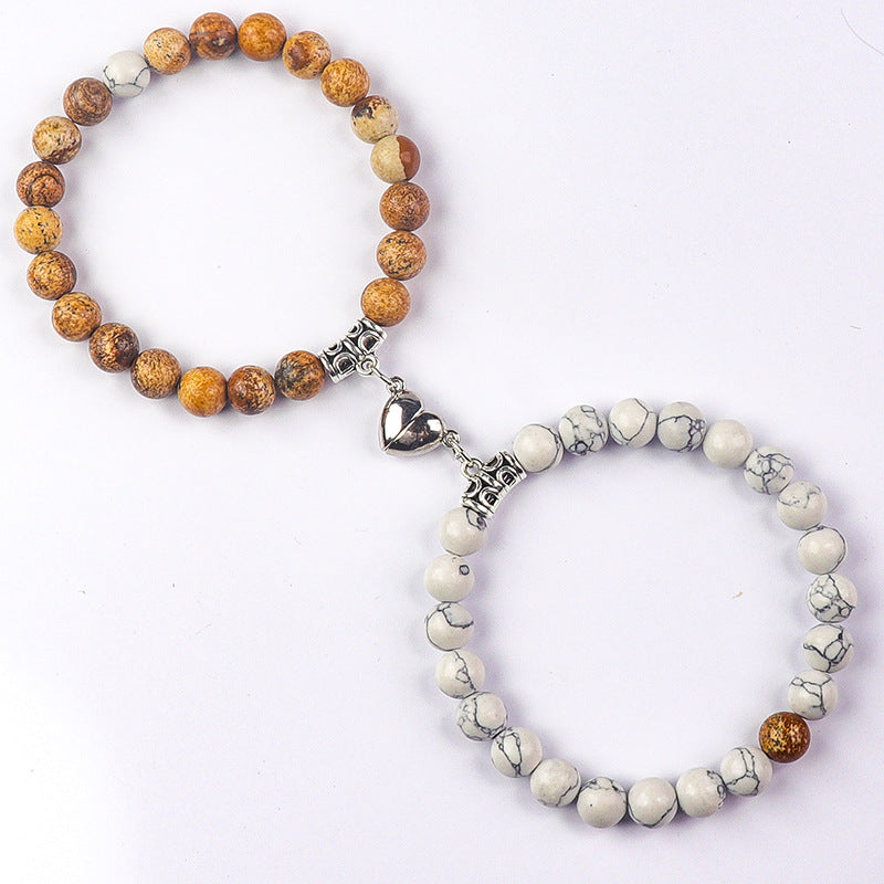 Bonded Hearts Duo · Couple Beaded Bracelets