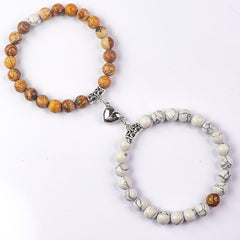 Bonded Hearts Duo · Couple Beaded Bracelets