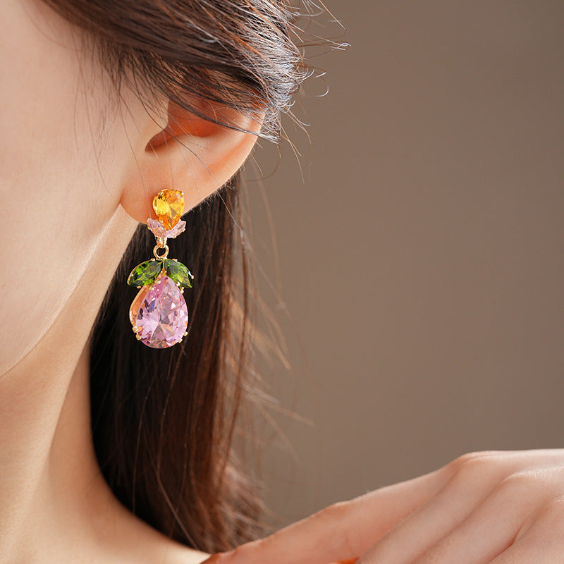 Celestial Leaf Zircon Drop Necklace Set