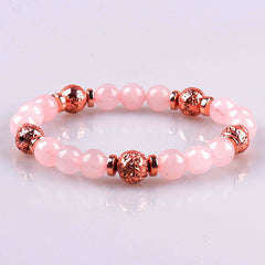 Blush Serenity — Rose Gold Lava Diffuser Bracelet