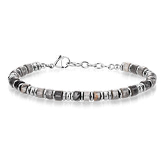 Boho Drift · Natural Stone Disc Chain Bracelets