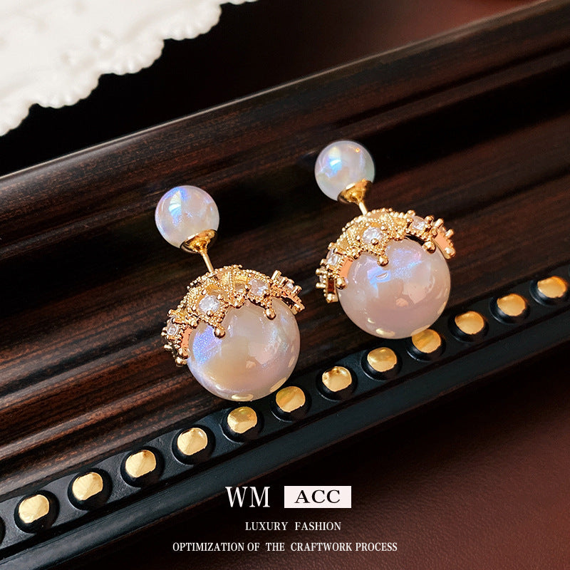 Vintage Pearl Stud Earrings Series – Courtly Chic Light Luxury