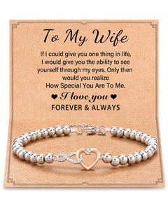 Bonded Hearts Message Card Bracelets